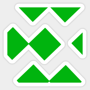 Green Diamond Squares Sticker
